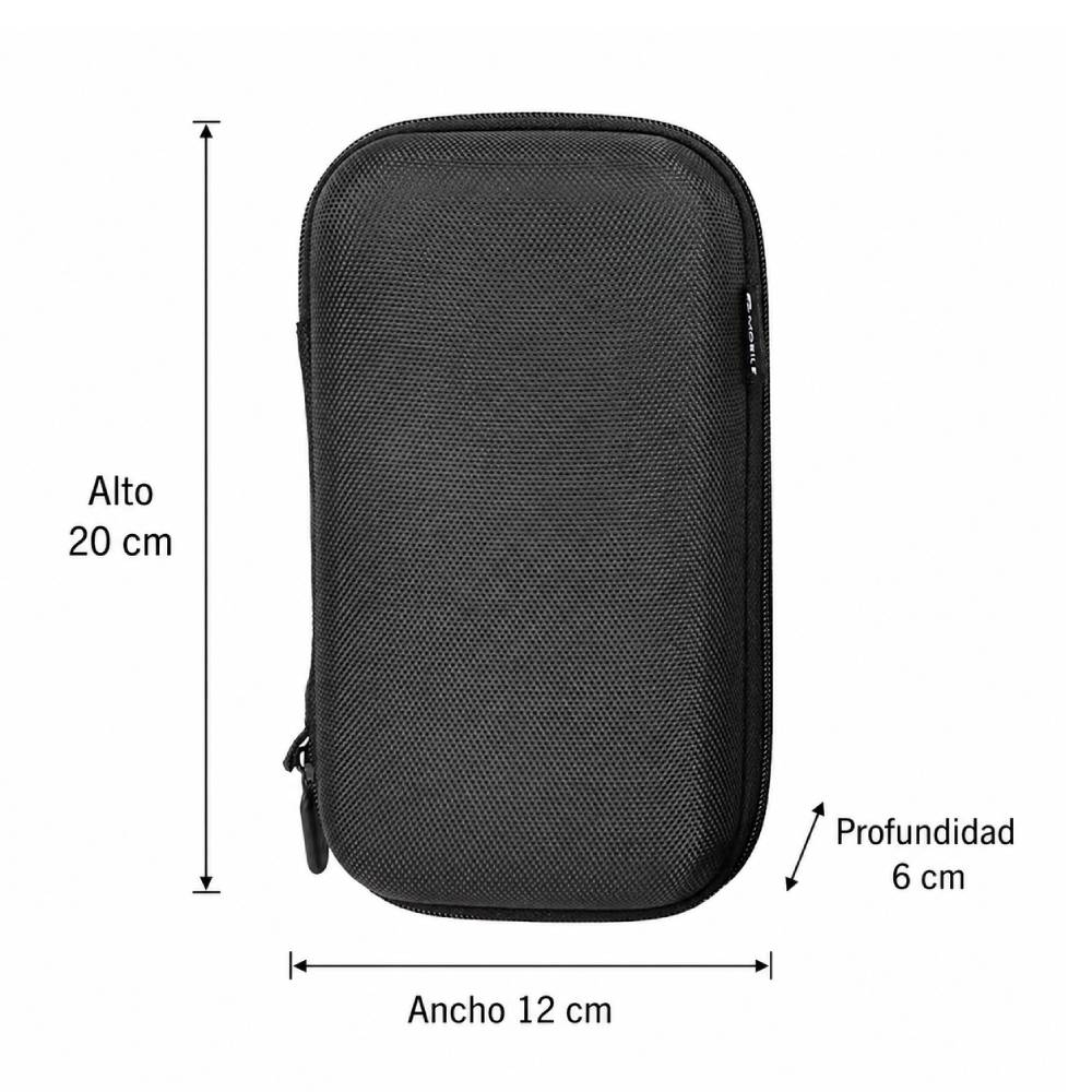 Imagen 2 del producto Estuche de carcasa rígida con malla separadora para batería externa, negro